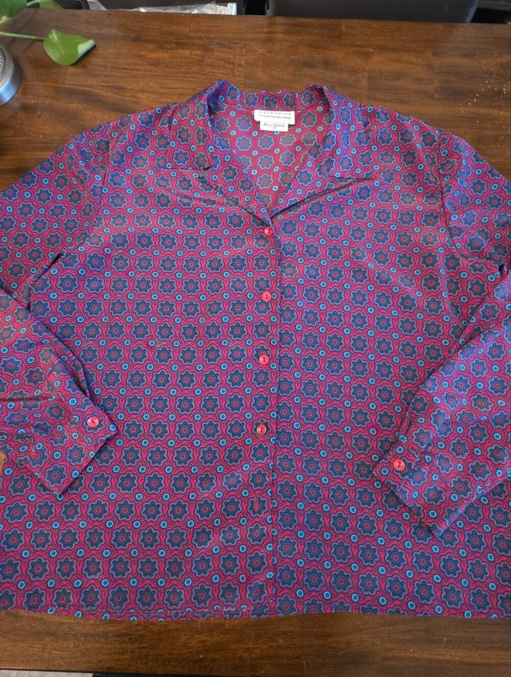 Vintage Haberdashery by Leslie Fay Floral Paisley Button Up Blouse Top - Size 20